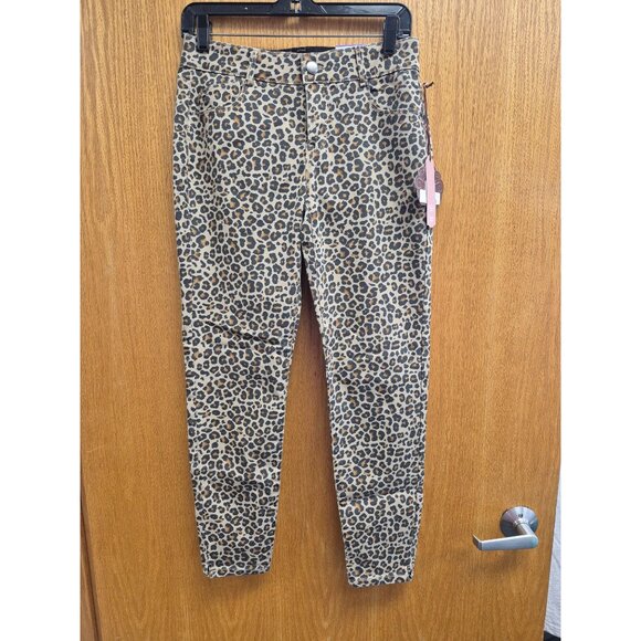 Knox Rose Women's Leopard Print Ankle Skinny Pants Size 8, Comfort Waist - Picture 7 of 12